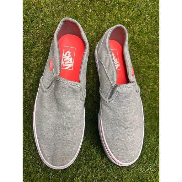 Vans Womens Asher Jersey Gray Slip-On Sneakers Streetwear Size 9 - Picture 6 of 9